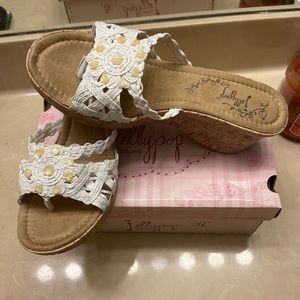 JellyPop Shoes white sandals